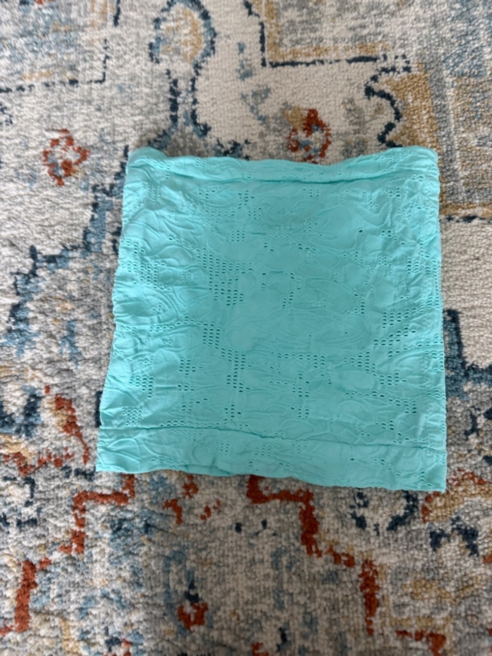 Harlow Aqua Eyelet Mini Skirt